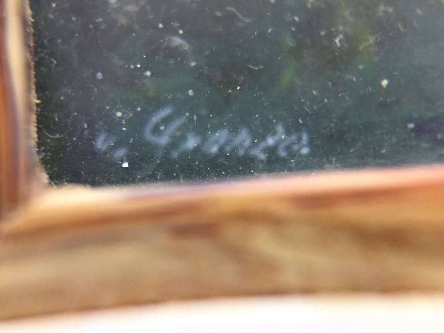 Antique 1871 Miniature Hand Painted Portrait Of Elisabeth Philippine Marie Hélène de France Signed Granza? [Photo 23]