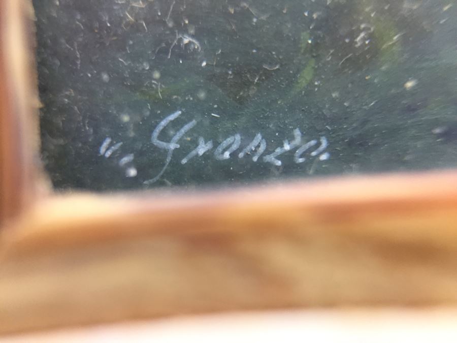 Antique 1871 Miniature Hand Painted Portrait Of Elisabeth Philippine Marie Hélène de France Signed Granza? [Photo 24]