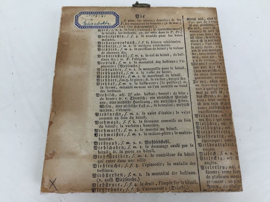 Antique 1871 Miniature Hand Painted Portrait Of Elisabeth Philippine Marie Hélène de France Signed Granza? [Photo 5]