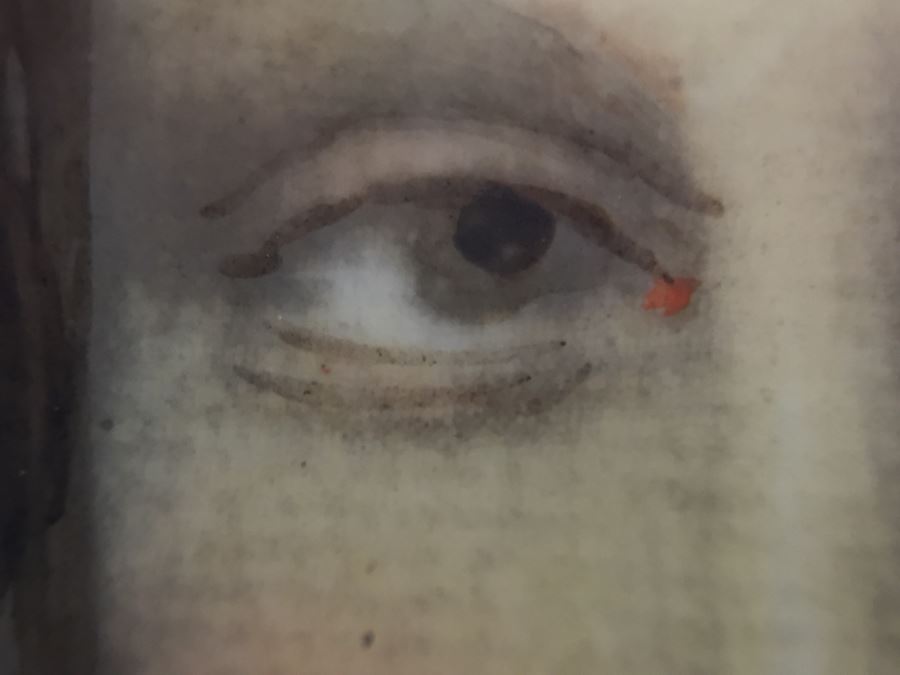 Antique Miniature Hand Painted Portrait Of Mona Lisa Signed By Artist [Photo 25]