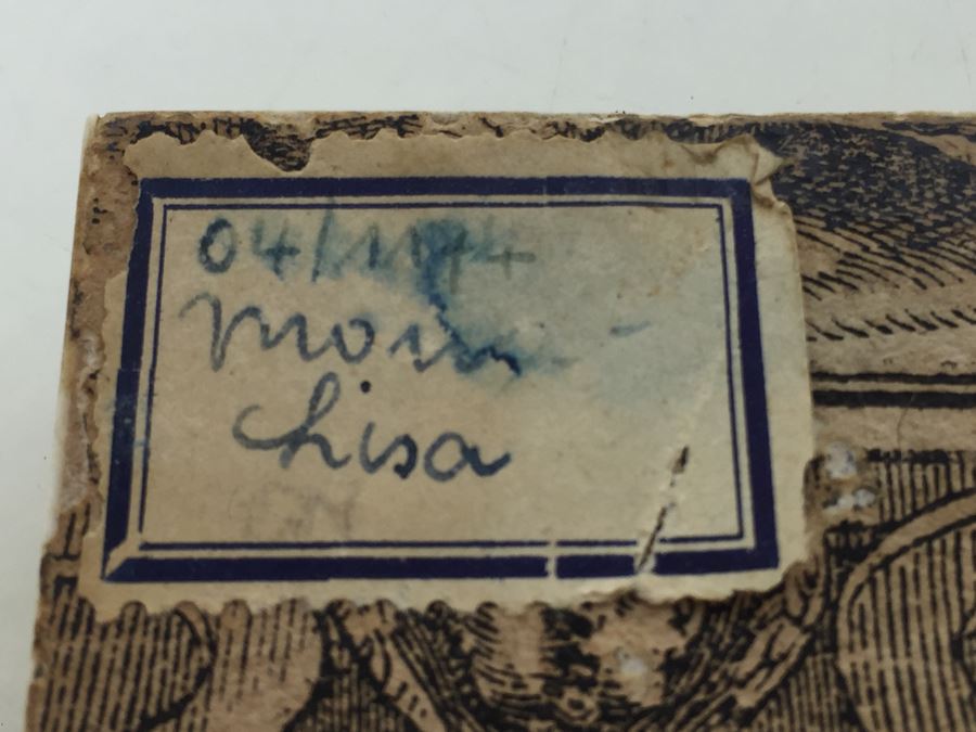 Antique Miniature Hand Painted Portrait Of Mona Lisa Signed By Artist [Photo 37]