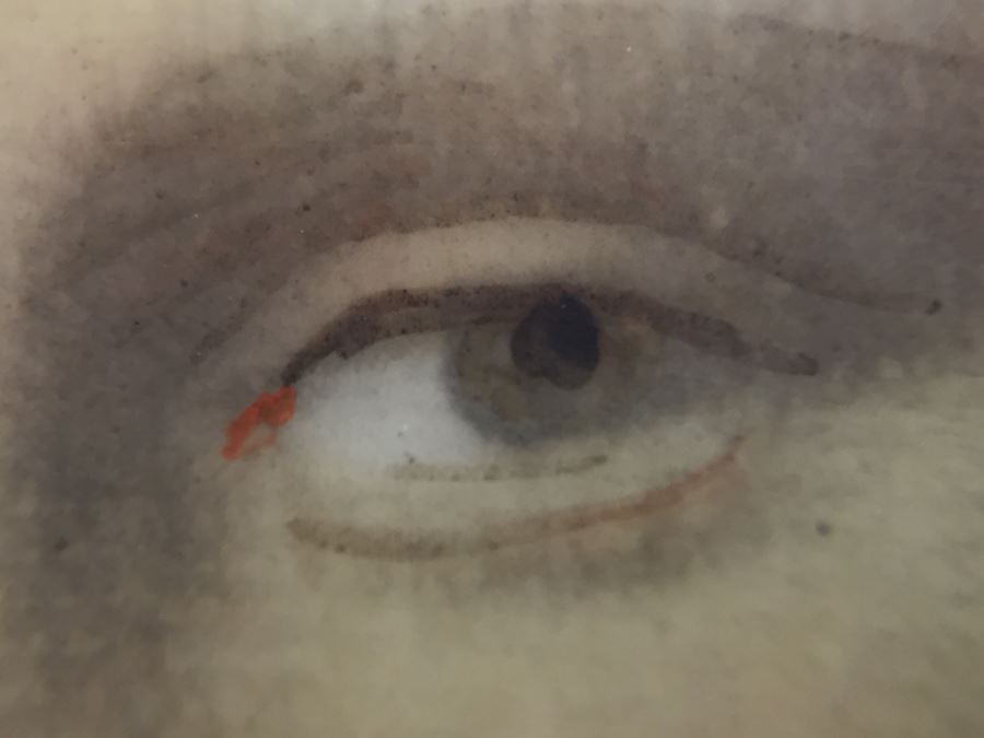 Antique Miniature Hand Painted Portrait Of Mona Lisa Signed By Artist [Photo 26]