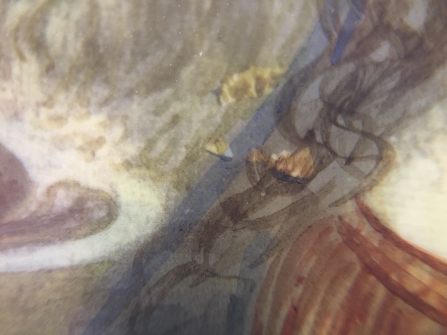 Antique Miniature Hand Painted Portrait Of Mona Lisa Signed By Artist [Photo 22]