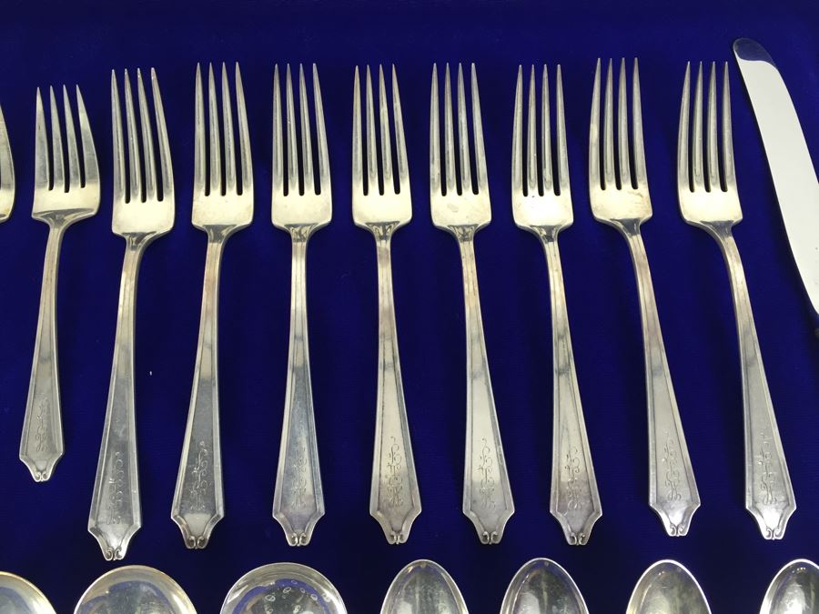 Sterling Silver Flatware Set By International With Silver Storage ...