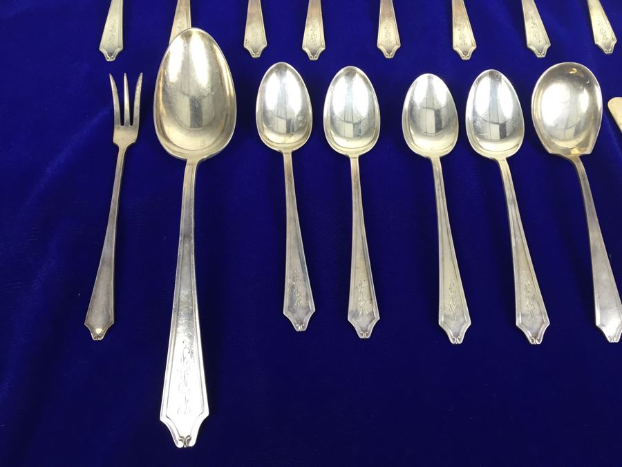 Sterling Silver Flatware Set By International With Silver Storage