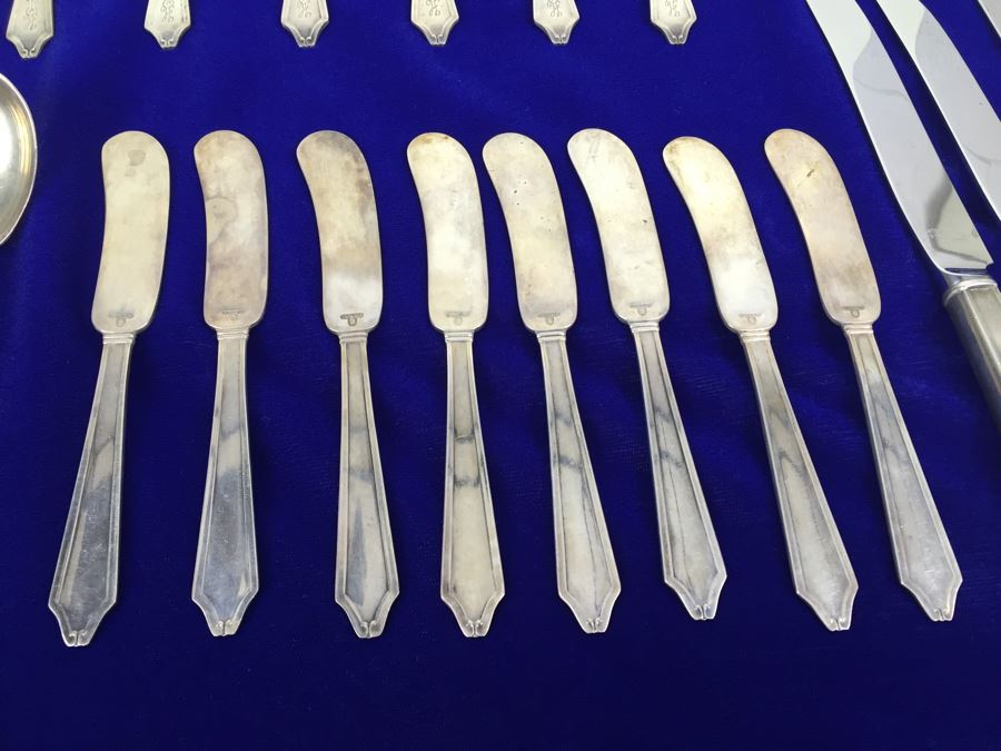 Sterling Silver Flatware Set By International With Silver Storage