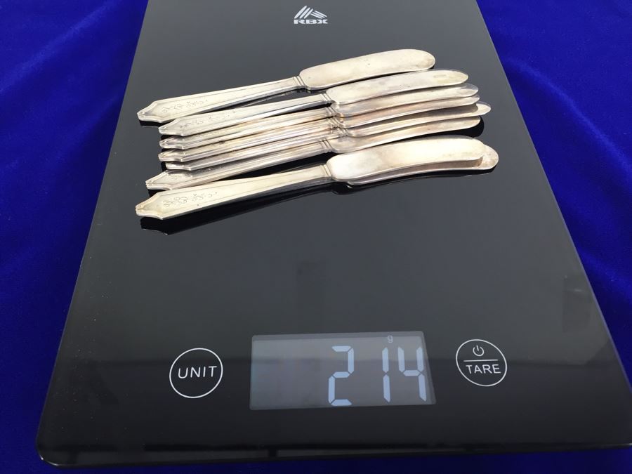 Sterling Silver Flatware Set By International With Silver Storage Cloths 1,438g Sterling Flatware + 112g Sterling From Knife Handles = 1,550g = $808 Melt Value [Photo 17]