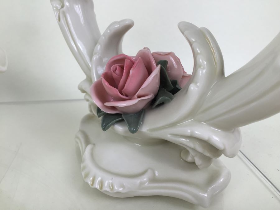 Karl ENS Volksted Porcelain Centerpiece Set Of 2 Candleholders And Floral Bowl [Photo 10]