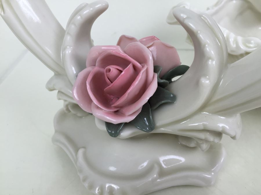 Karl ENS Volksted Porcelain Centerpiece Set Of 2 Candleholders And Floral Bowl [Photo 15]
