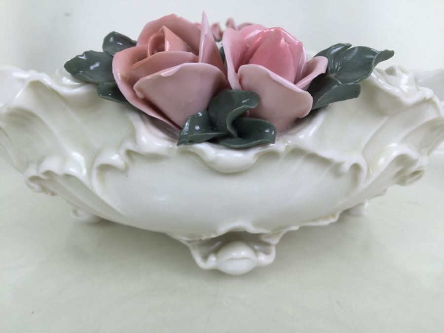 Karl ENS Volksted Porcelain Centerpiece Set Of 2 Candleholders And Floral Bowl [Photo 7]