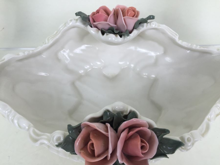 Karl ENS Volksted Porcelain Centerpiece Set Of 2 Candleholders And Floral Bowl [Photo 9]