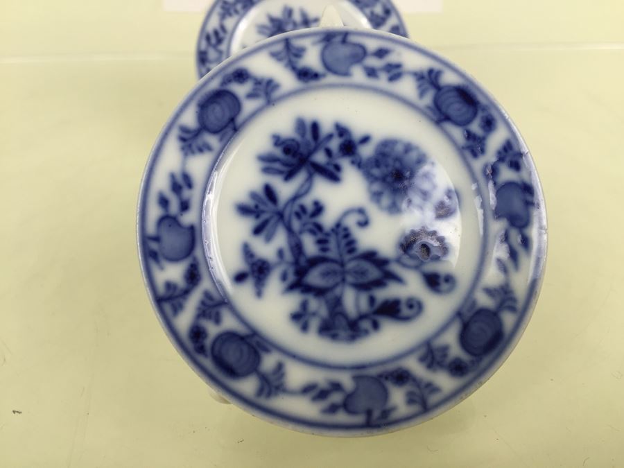 Set Of 6 Meissen Porcelain Blue And White Place Card Holders For Events Weddings [Photo 25]