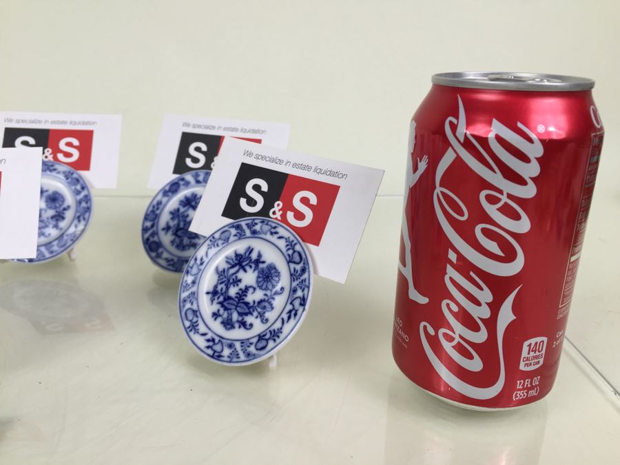 Set Of 6 Meissen Porcelain Blue And White Place Card Holders For Events Weddings [Photo 5]