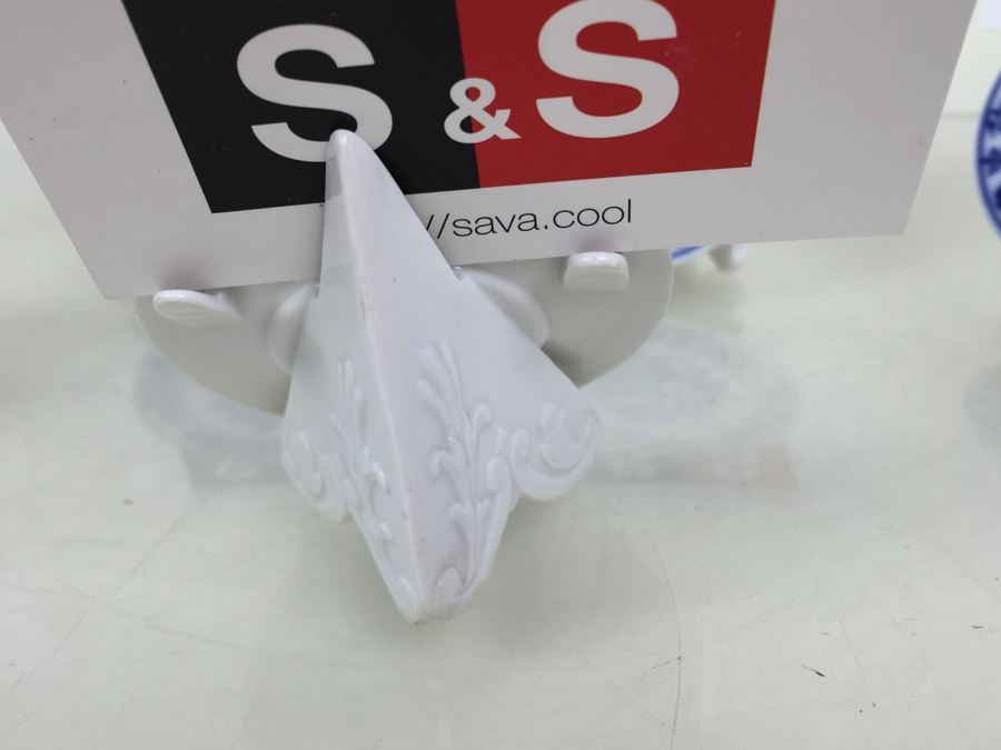 Set Of 6 Meissen Porcelain Blue And White Place Card Holders For Events Weddings [Photo 10]