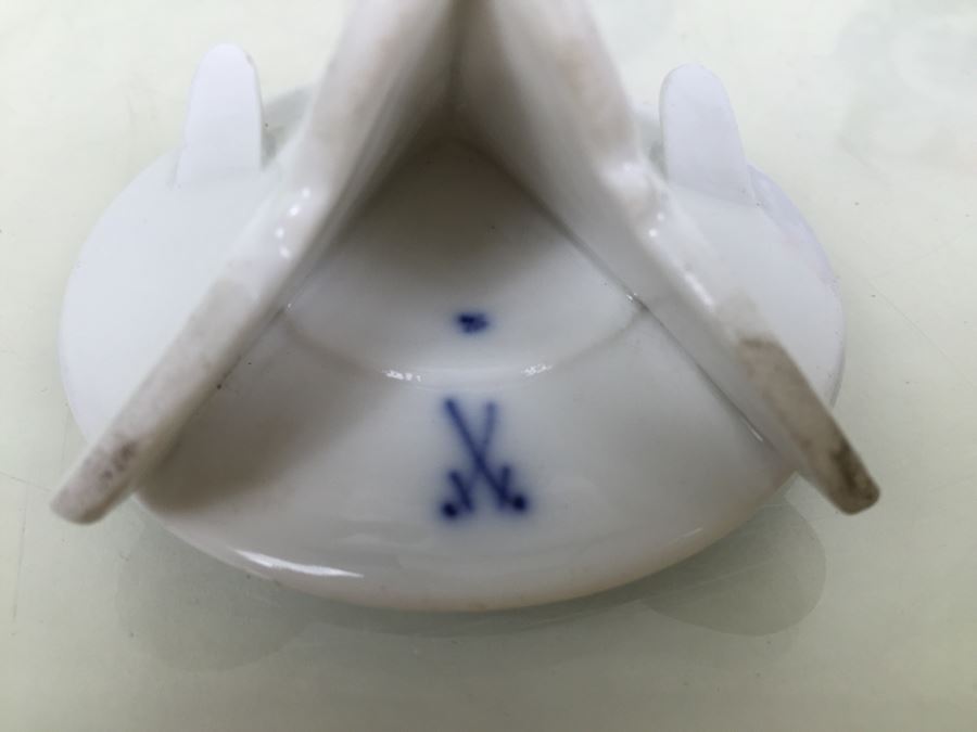 Set Of 6 Meissen Porcelain Blue And White Place Card Holders For Events Weddings [Photo 24]