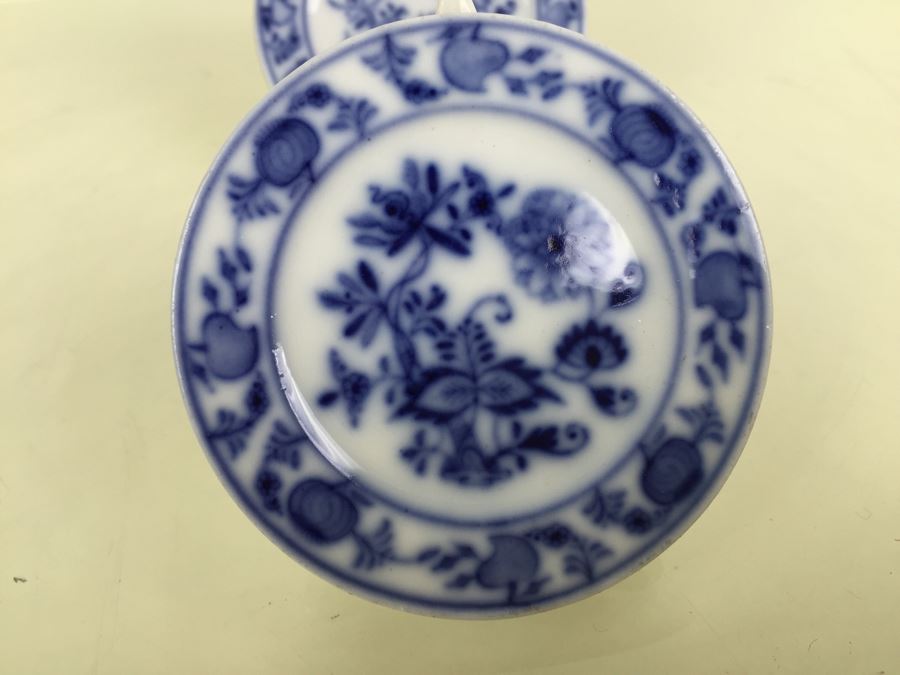 Set Of 6 Meissen Porcelain Blue And White Place Card Holders For Events Weddings [Photo 26]