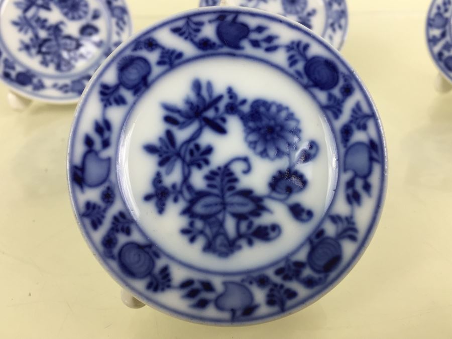 Set Of 6 Meissen Porcelain Blue And White Place Card Holders For Events Weddings [Photo 13]