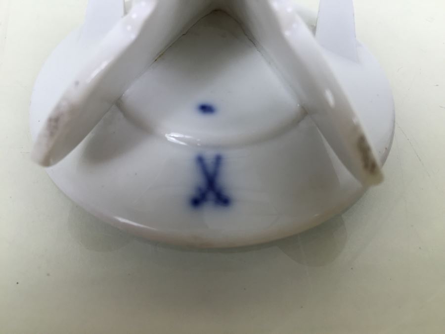 Set Of 6 Meissen Porcelain Blue And White Place Card Holders For Events Weddings [Photo 28]