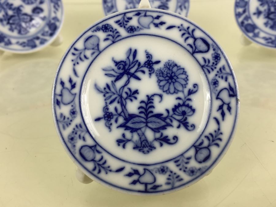 Set Of 6 Meissen Porcelain Blue And White Place Card Holders For Events Weddings [Photo 18]