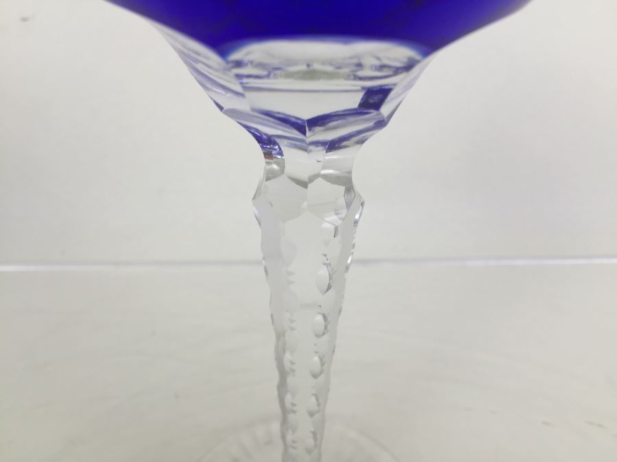 Set Of 6 Colored Cut Crystal Stemware [Photo 14]