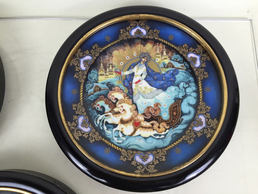 Set Of 3 Limited Edition Bradford Exchange Russian Plates With Frames For Wall Display [Photo 16]