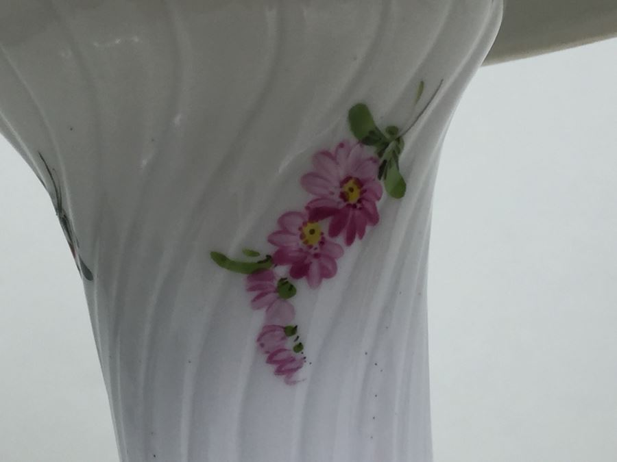 Stunning Vintage Meissen Porcelain Reticulated Compote Germany Gilt With Floral Motif [Photo 17]
