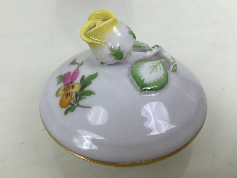 Nice Vintage Meissen Coffee Tea Service With Teapot, Creamer Bowl And 6 Meissen Cups With Saucers Germany Hand Painted Floral Motif [Photo 57]