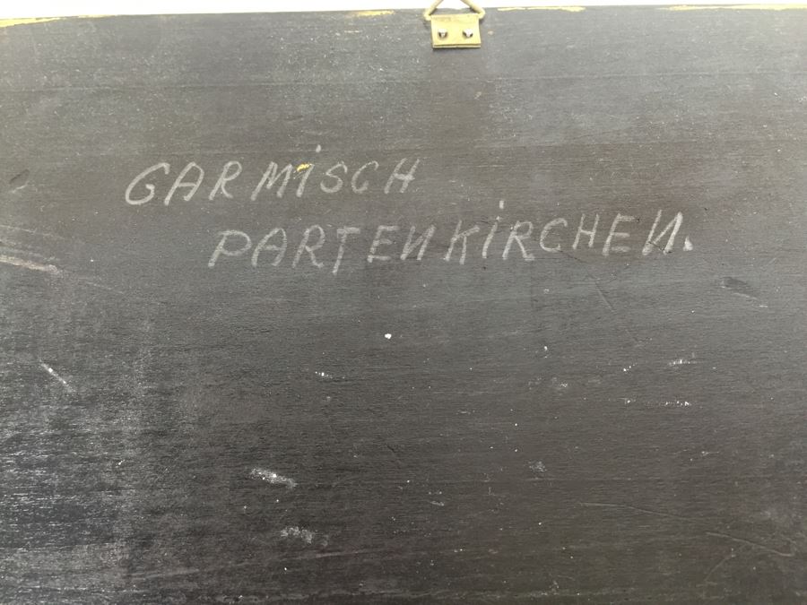 Set Of 3 Wood Carvings And Hand Painted European Austria Germany Landscapes Signed By Artist Paul Mochn? 1950's [Photo 33]