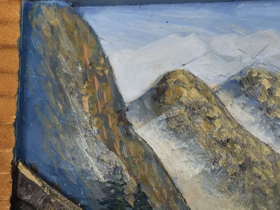 Set Of 3 Wood Carvings And Hand Painted European Austria Germany Landscapes Signed By Artist Paul Mochn? 1950's [Photo 6]