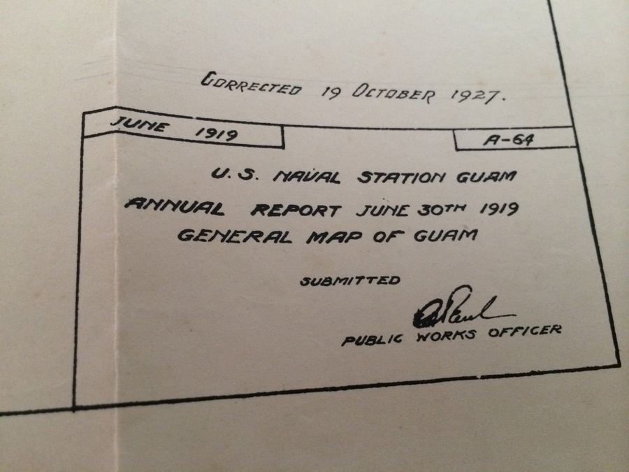 Early Guam 1927 Military Map - U.S. Naval Station Guam [Photo 3]
