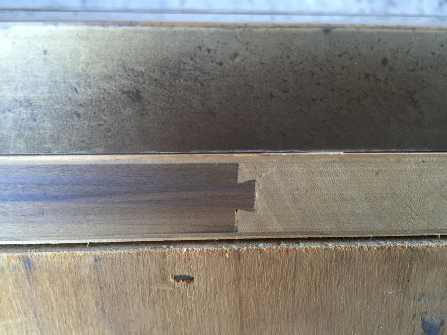 Vintage Solid Wood Cabinet Entry Console Table With Metal Hardware [Photo 4]