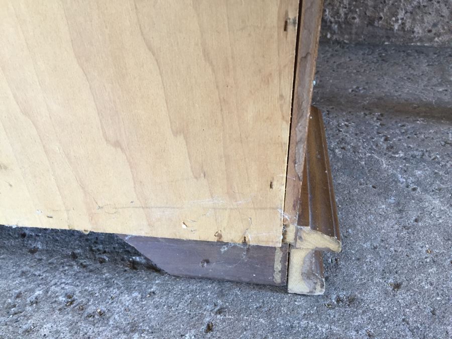 Vintage Solid Wood Cabinet Entry Console Table With Metal Hardware [Photo 17]