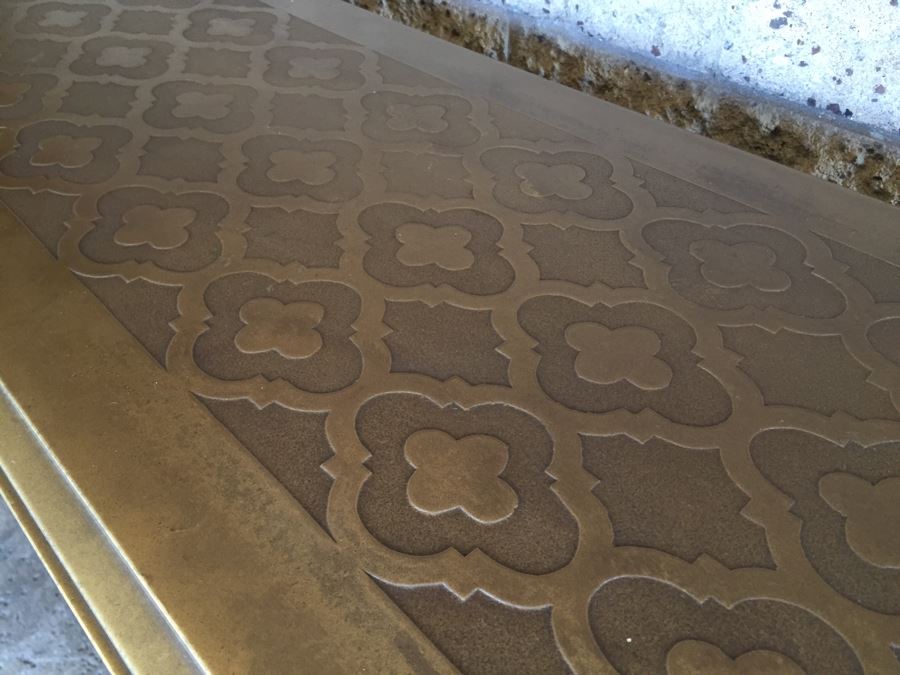 Vintage Solid Wood Cabinet Entry Console Table With Metal Hardware [Photo 9]