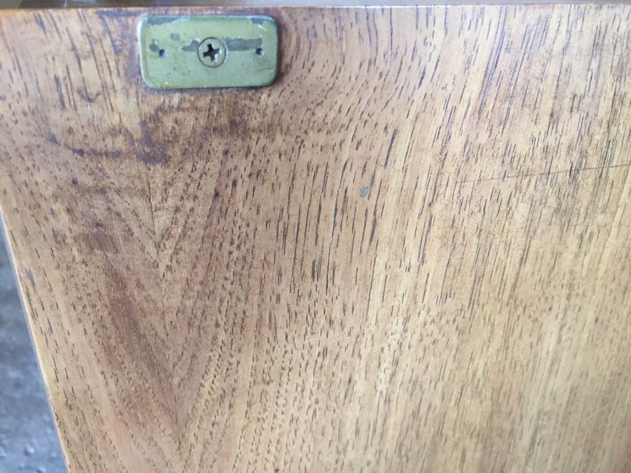 Vintage Solid Wood Cabinet Entry Console Table With Metal Hardware [Photo 13]