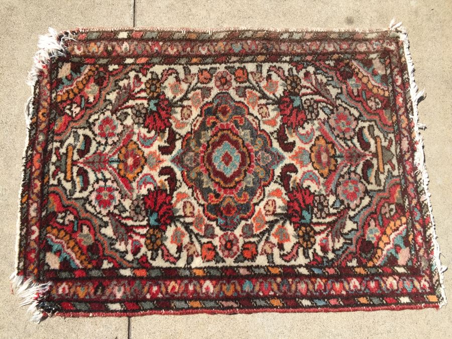 Vintage Hand Woven Wool Persian Area Rug