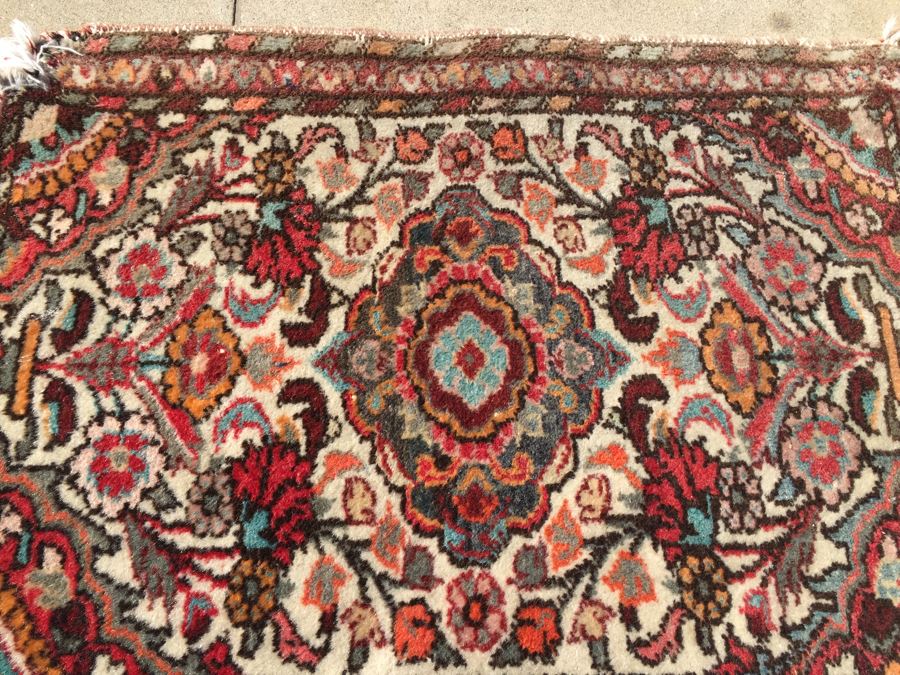 Vintage Hand Woven Wool Persian Area Rug [Photo 5]