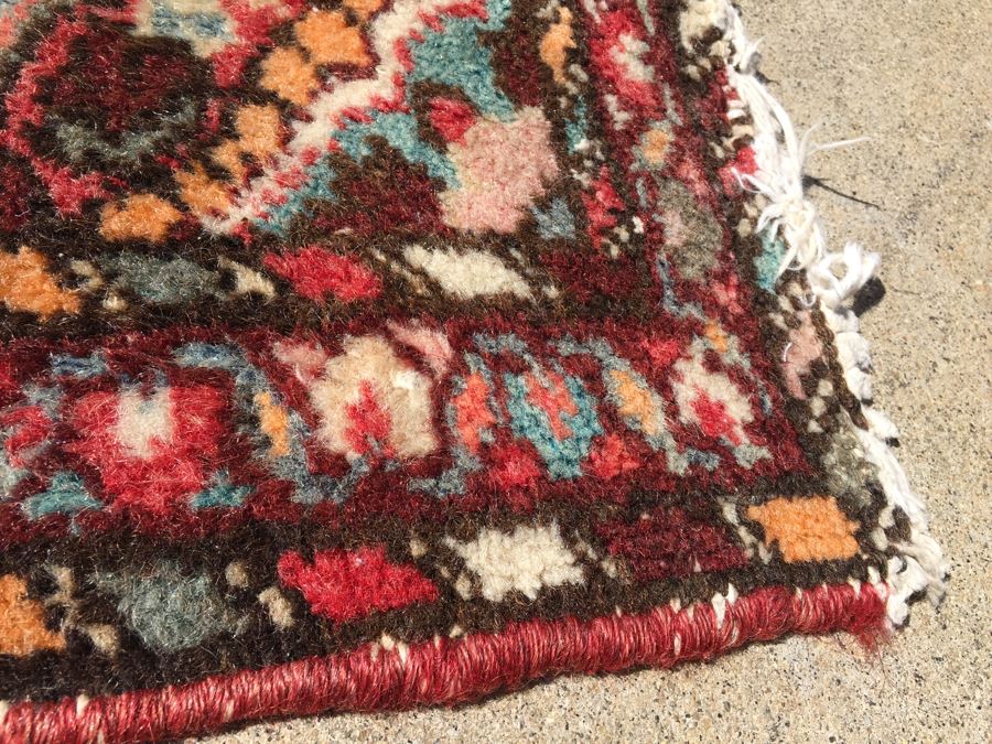 Vintage Hand Woven Wool Persian Area Rug [Photo 9]