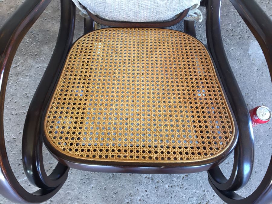 Cane Bent Wood Rocking Chair [Photo 3]