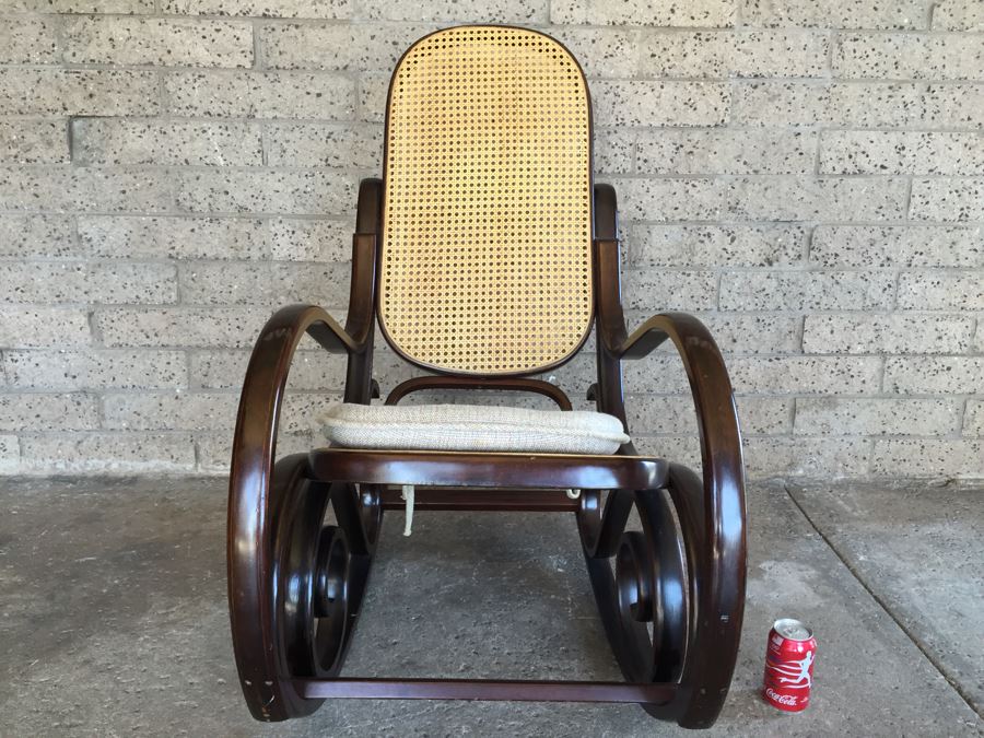 Cane Bent Wood Rocking Chair [Photo 1]