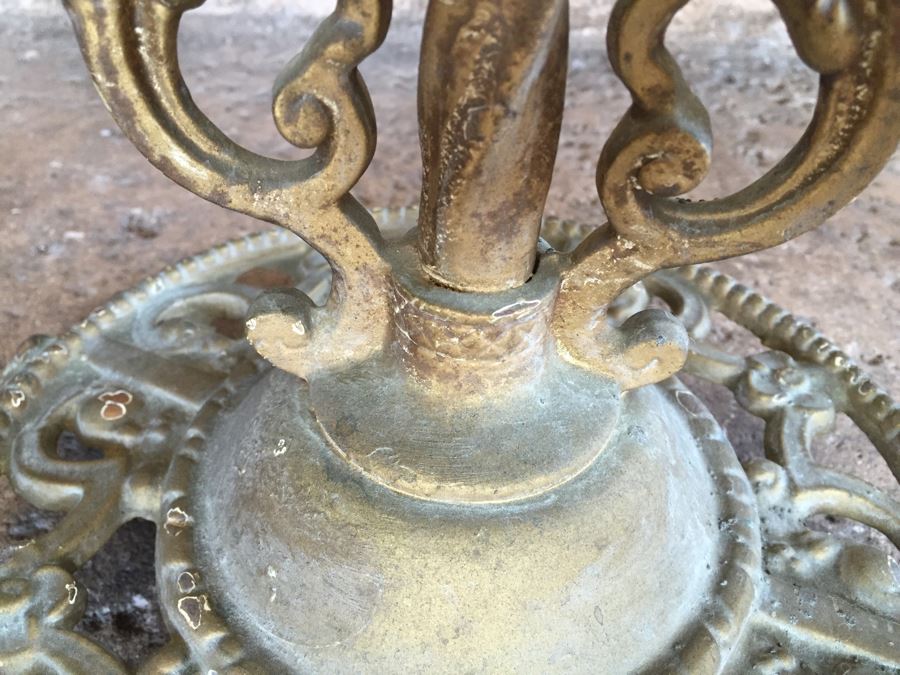 Stunning Vintage Crystal Floor Lamp With Gilt Wrought Iron Stand [Photo 12]