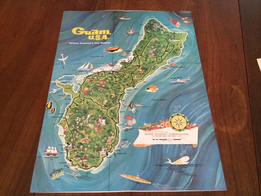 GUAM Where America's Day Begins Travel Poster