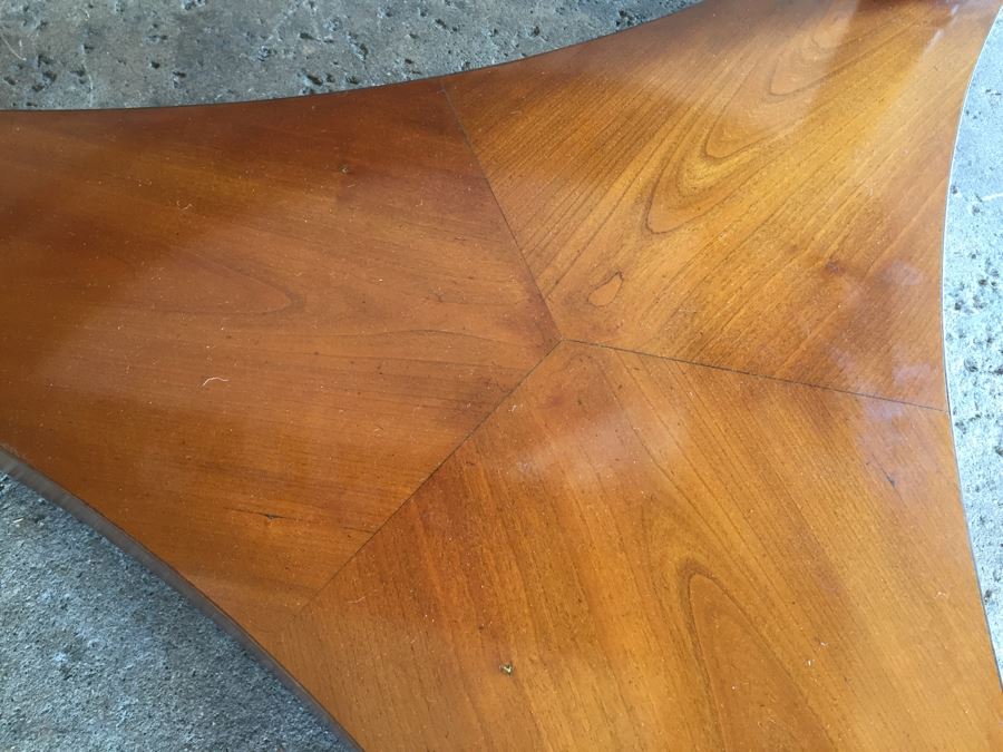 Heirloom Quality WEIMAN Round Coffee Table With Italian Marble Top [Photo 9]