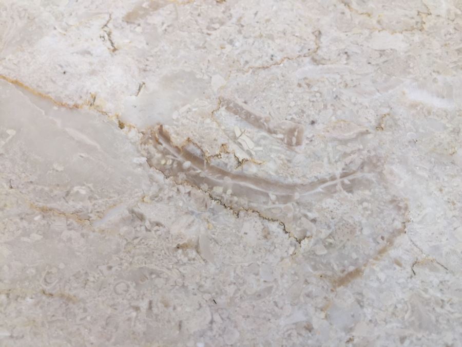 Heirloom Quality WEIMAN Round Coffee Table With Italian Marble Top [Photo 14]