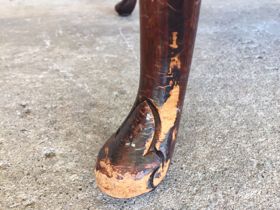 Vintage Queen Anne Rectangular Coffee Table With Leather Top [Photo 8]