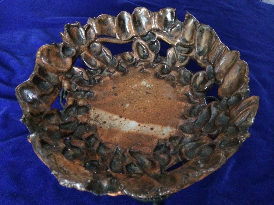 Brown Signed Pottery Bowl [Photo 2]