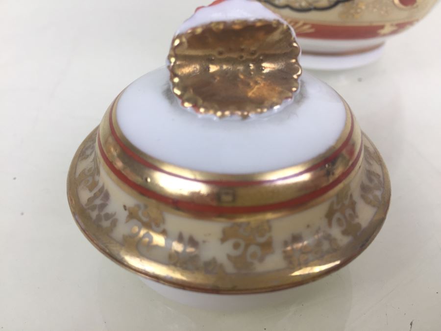 Japanese Tea Service Set With Tea Pot, Creamer Bowl And Sugar Bowl [Photo 26]