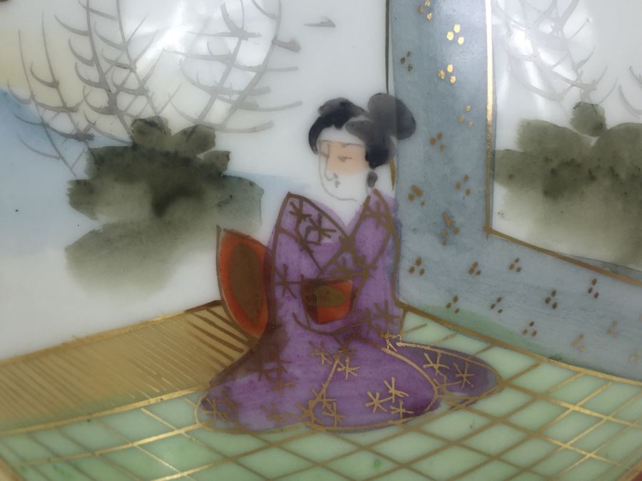 Japanese Tea Service Set With Tea Pot, Creamer Bowl And Sugar Bowl [Photo 3]