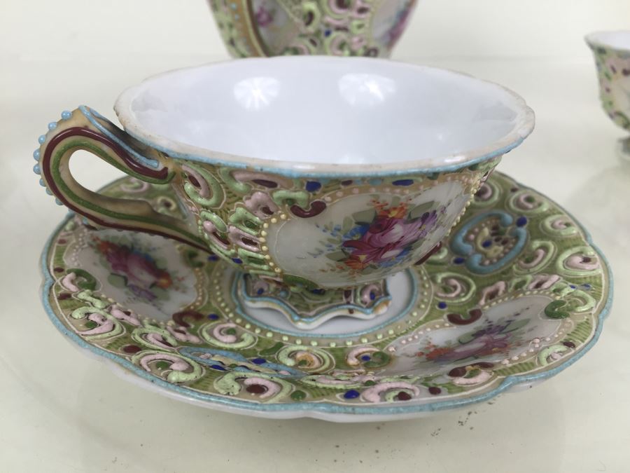 Ornate Japanese L R Nippon Tea Coffee Set [Photo 55]