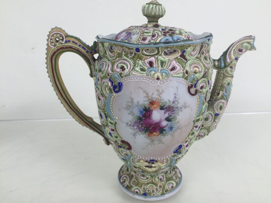 Ornate Japanese L R Nippon Tea Coffee Set [Photo 15]