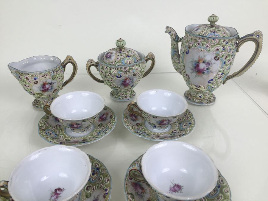 Ornate Japanese L R Nippon Tea Coffee Set [Photo 5]